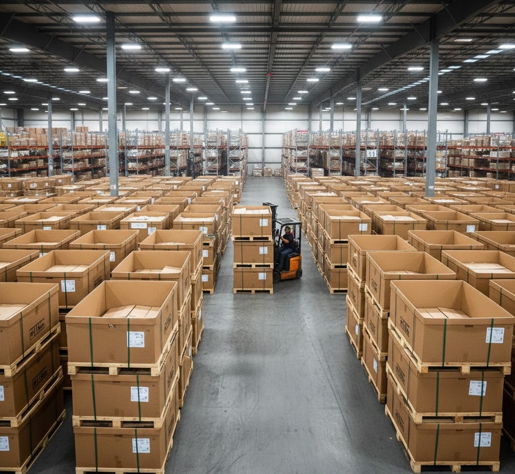 Gaylord boxes for bulk storage